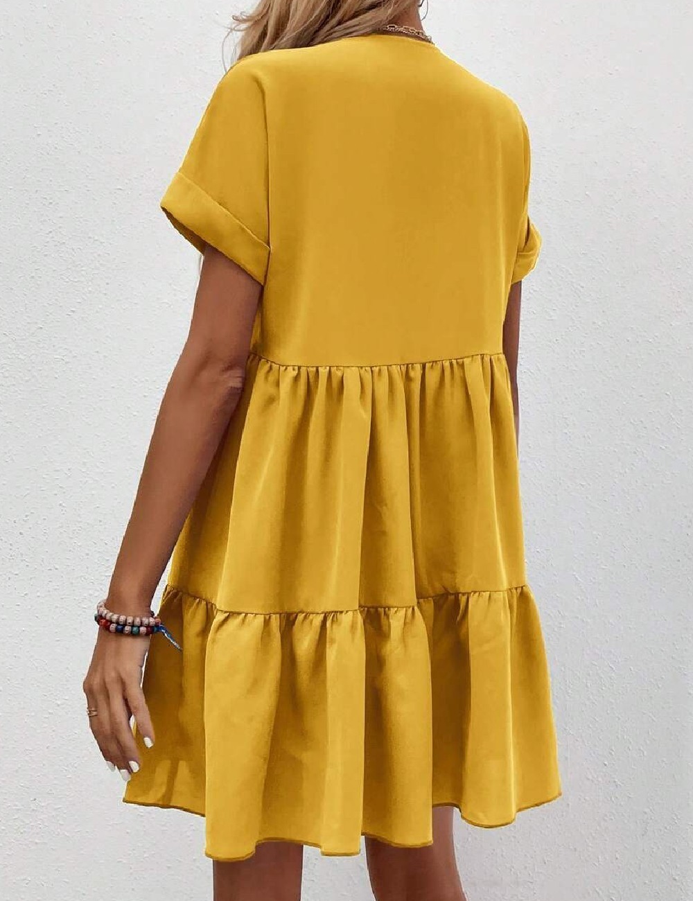 Rochie scurta SHEIN, galben - 1 | YEO