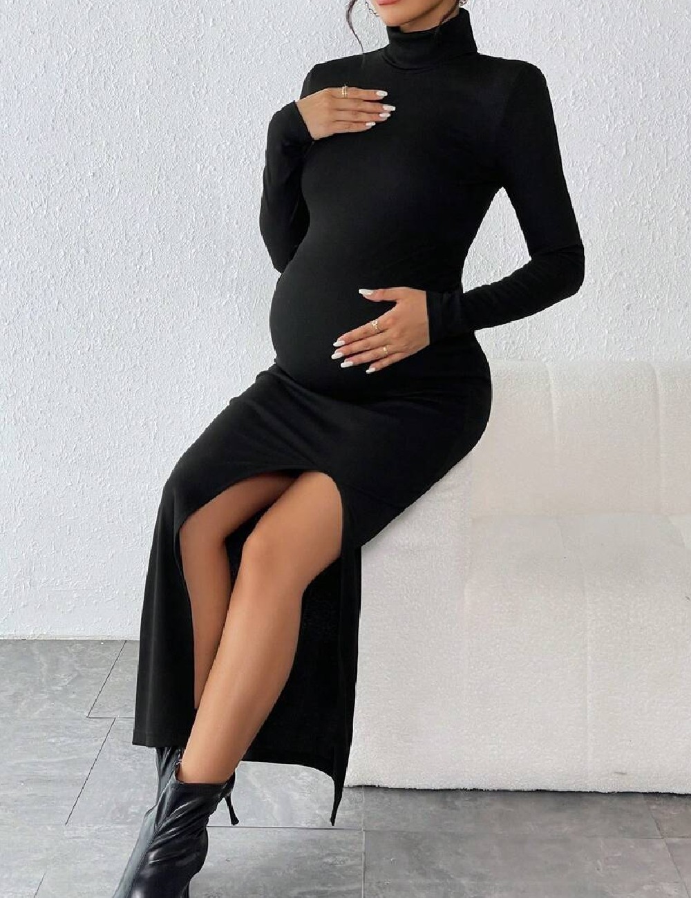 Rochie lunga SHEIN Maternity, negru - 1 | YEO