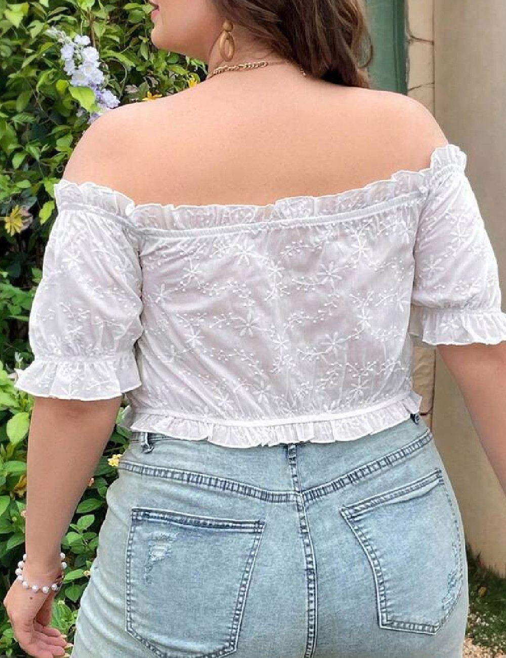 Top SHEIN CURVE, alb - 1 | YEO
