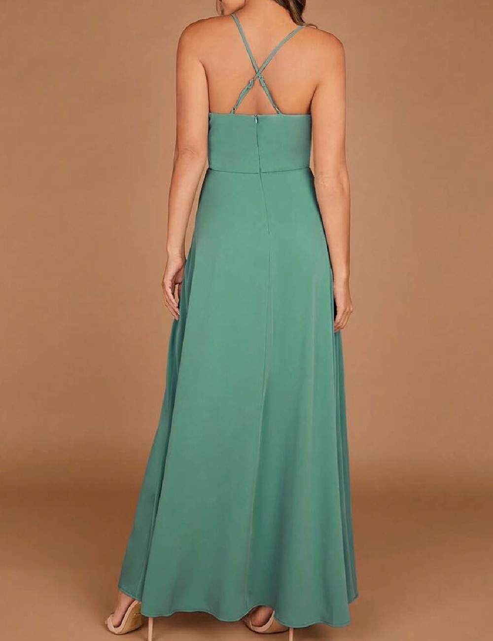 Rochie lunga SHEIN, verde - 1 | YEO