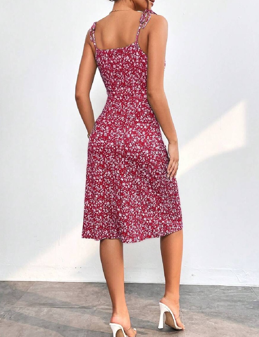 Rochie scurta SHEIN, rosu - 1 | YEO