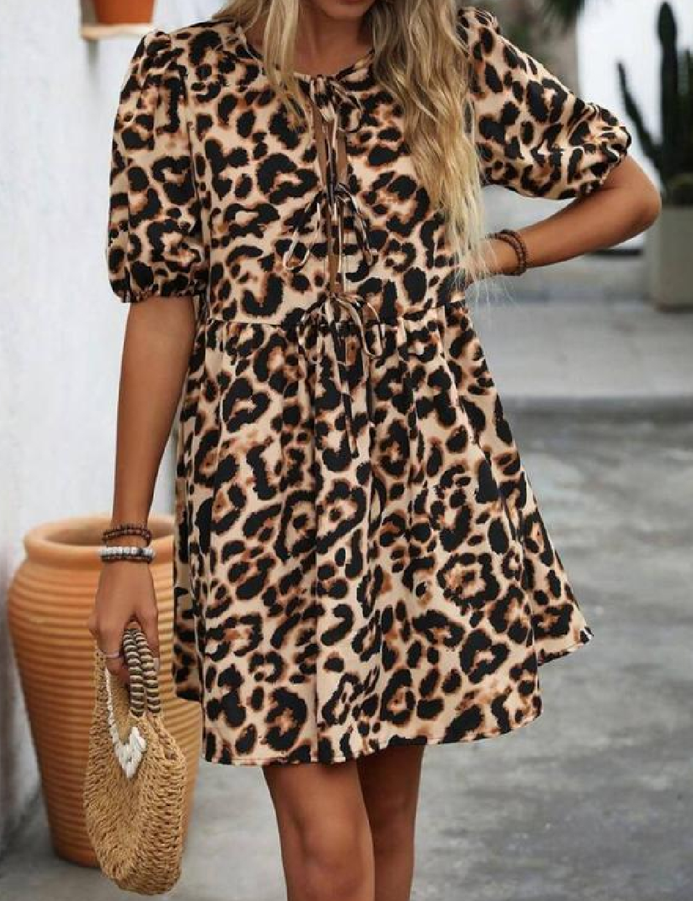 Rochie scurta SHEIN, animal print