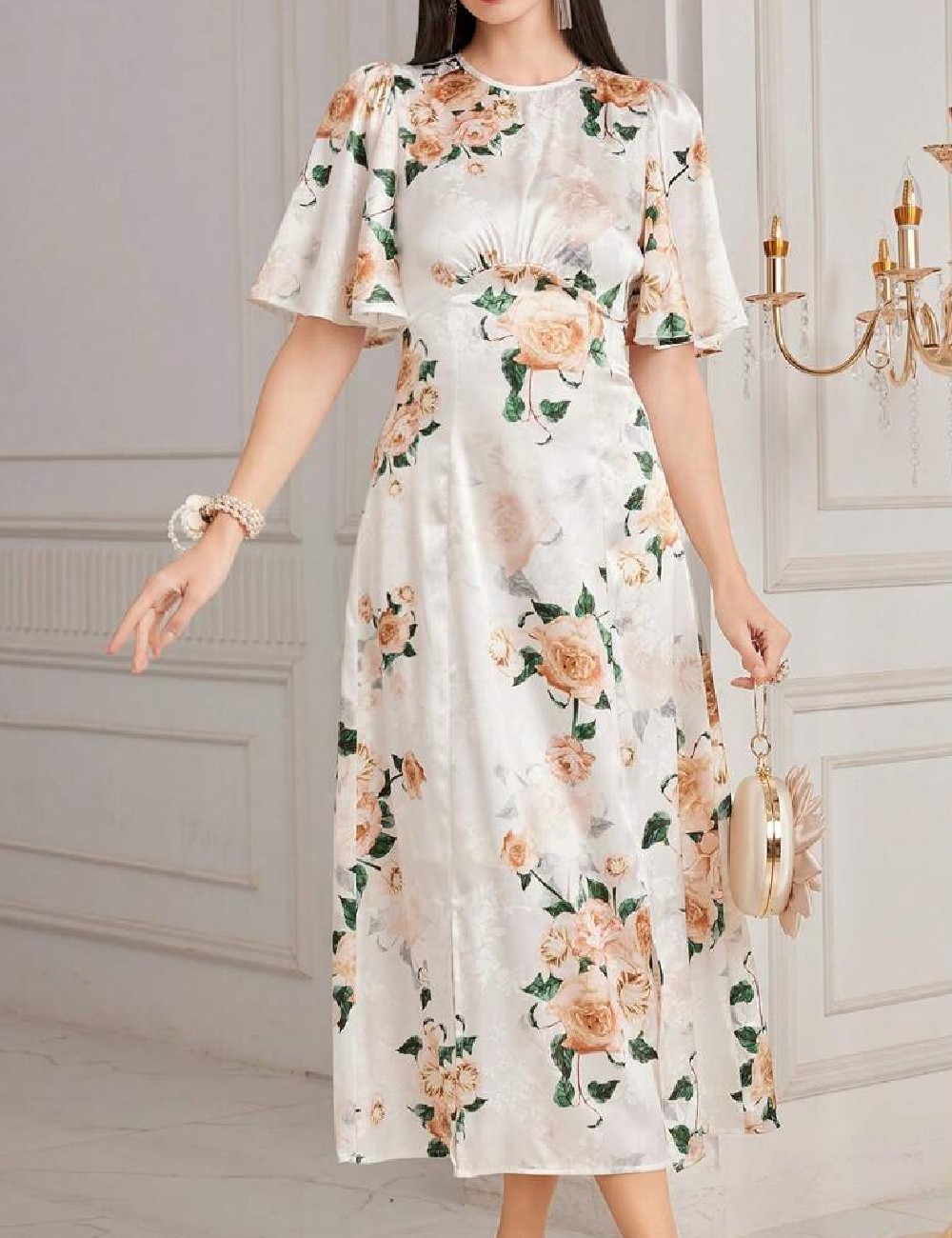 Rochie medie SHEIN, alb - 1 | YEO