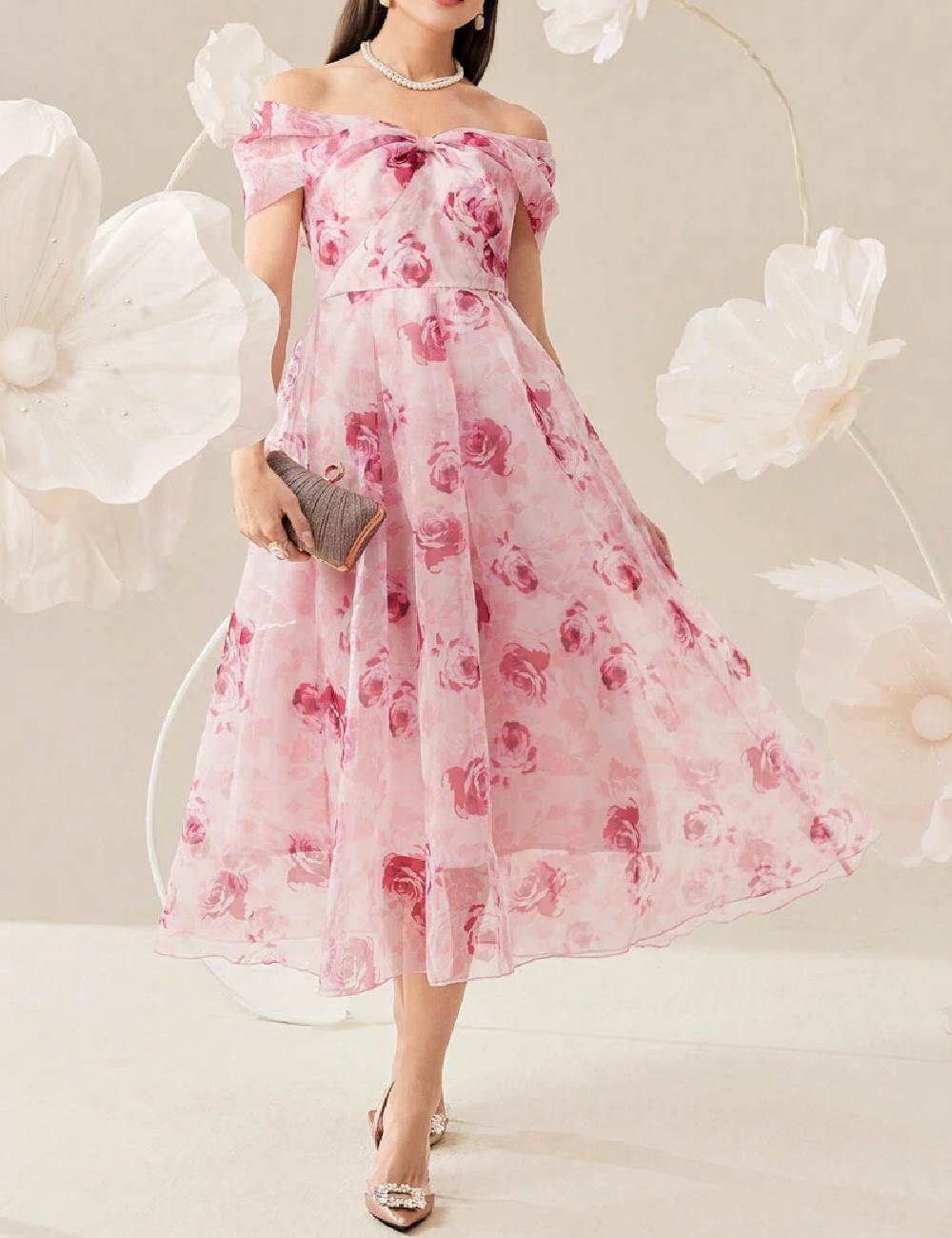 Rochie medie SHEIN, roz