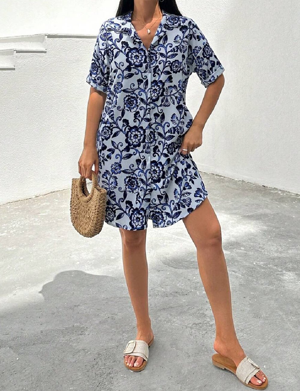 Rochie scurta SHEIN, albastru