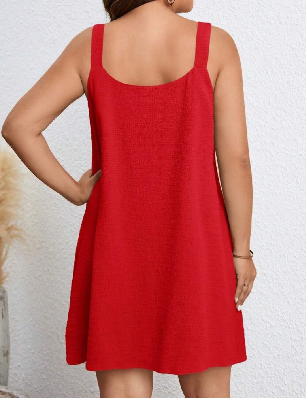 Rochie scurta SHEIN CURVE, rosu - 1 | YEO