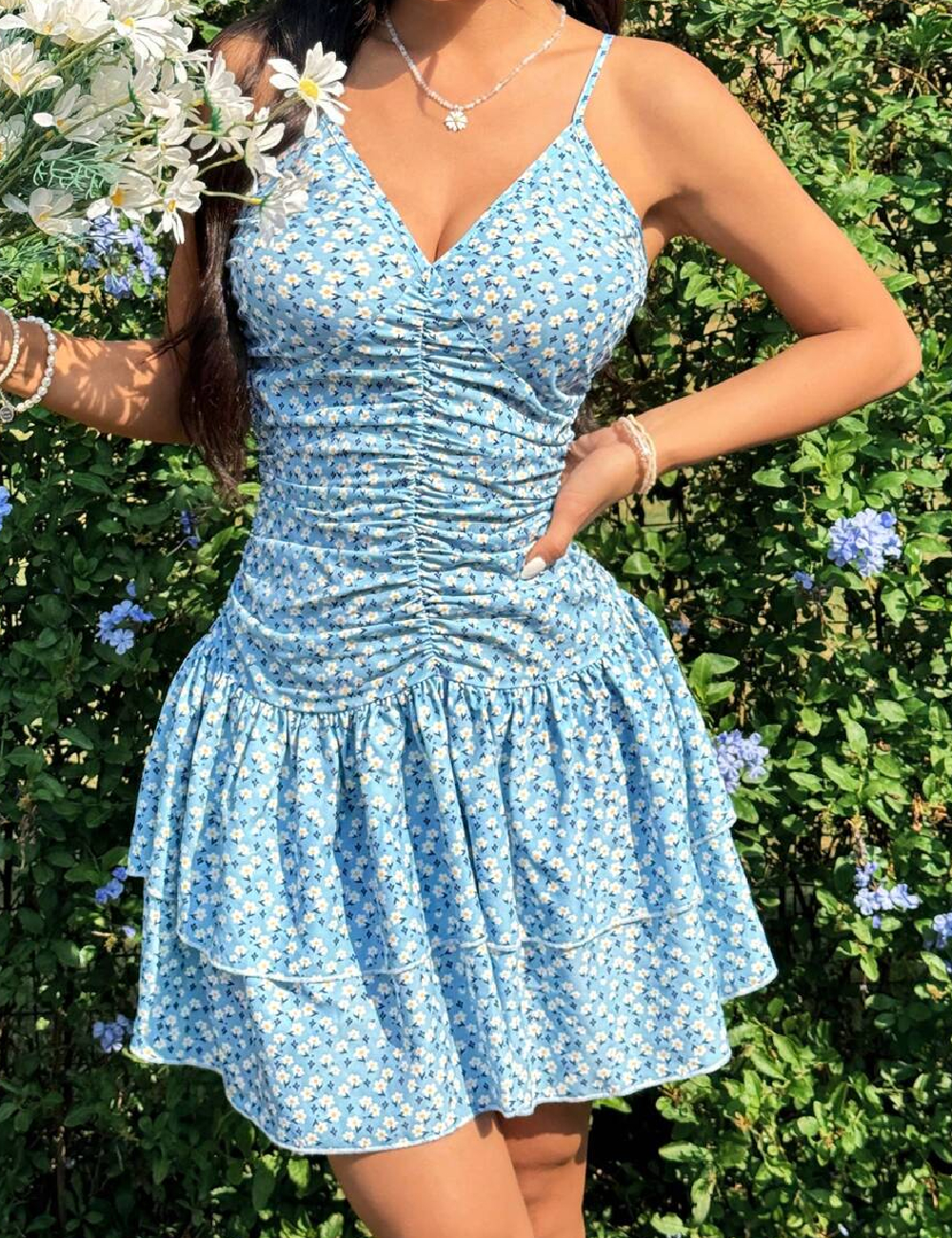 Rochie scurta SHEIN, albastru