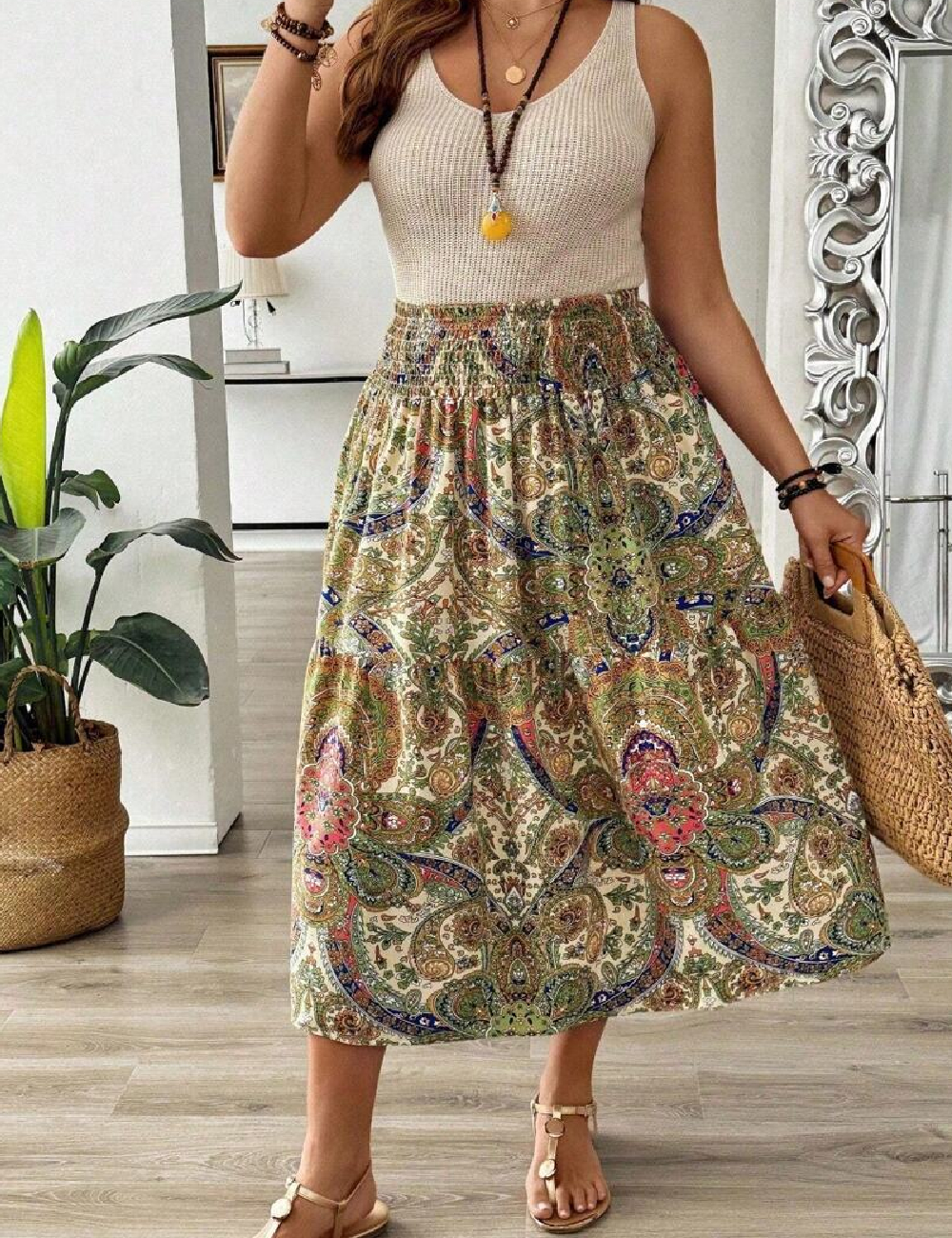 Fusta SHEIN CURVE, mix culori