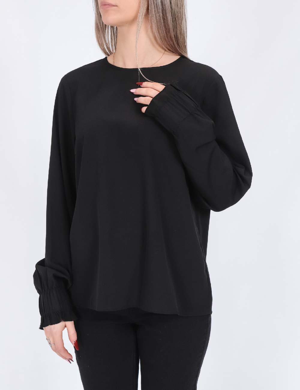 Bluza Pieces, negru