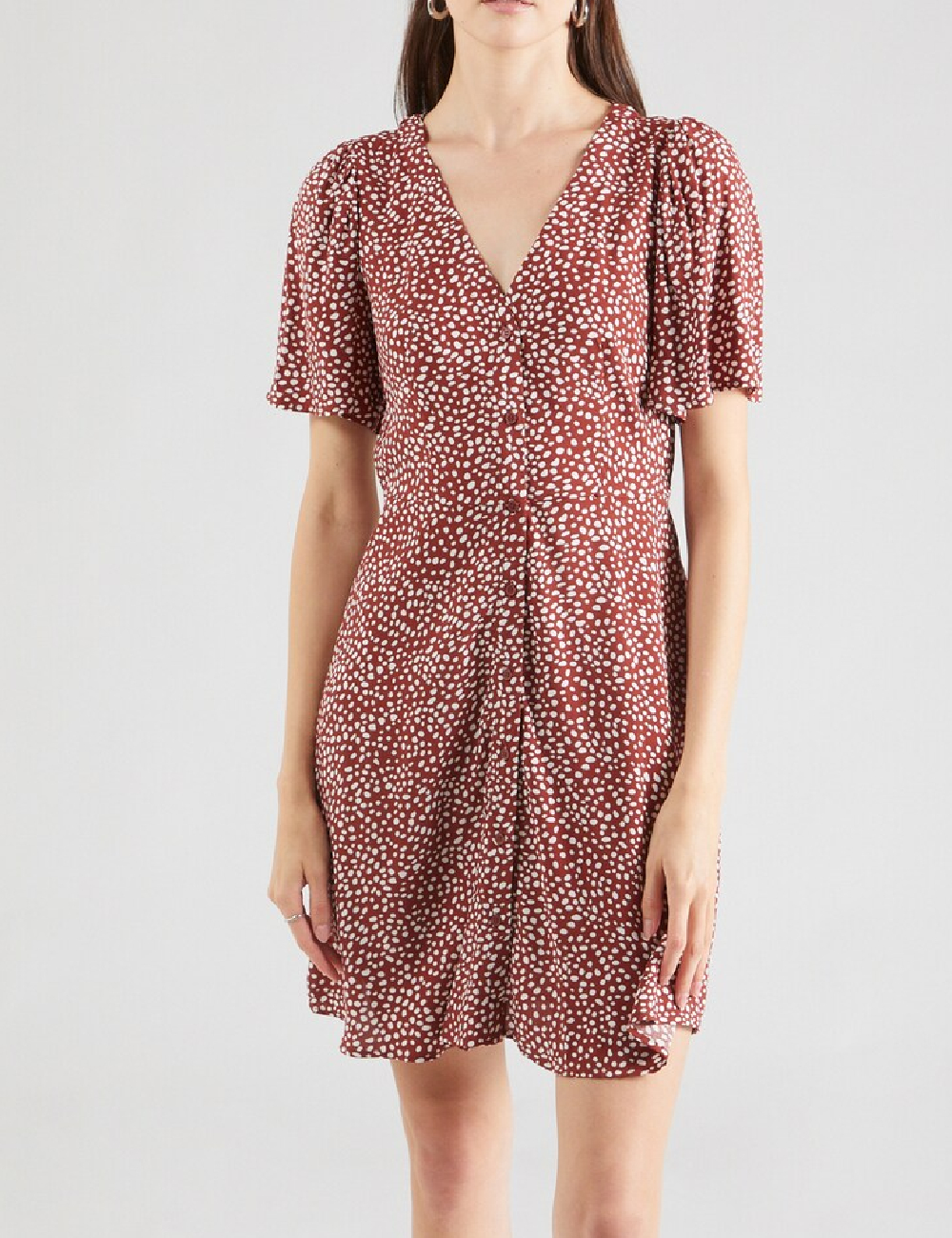 Rochie scurta Vero Moda, maro