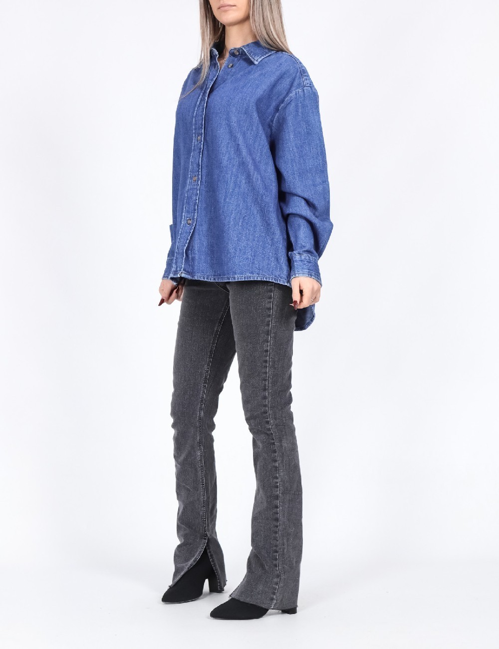 Camasa Jacqueline de Yong, albastru - 1 | YEO