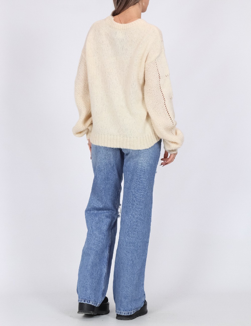 Pulover Pieces, crem - 1 | YEO