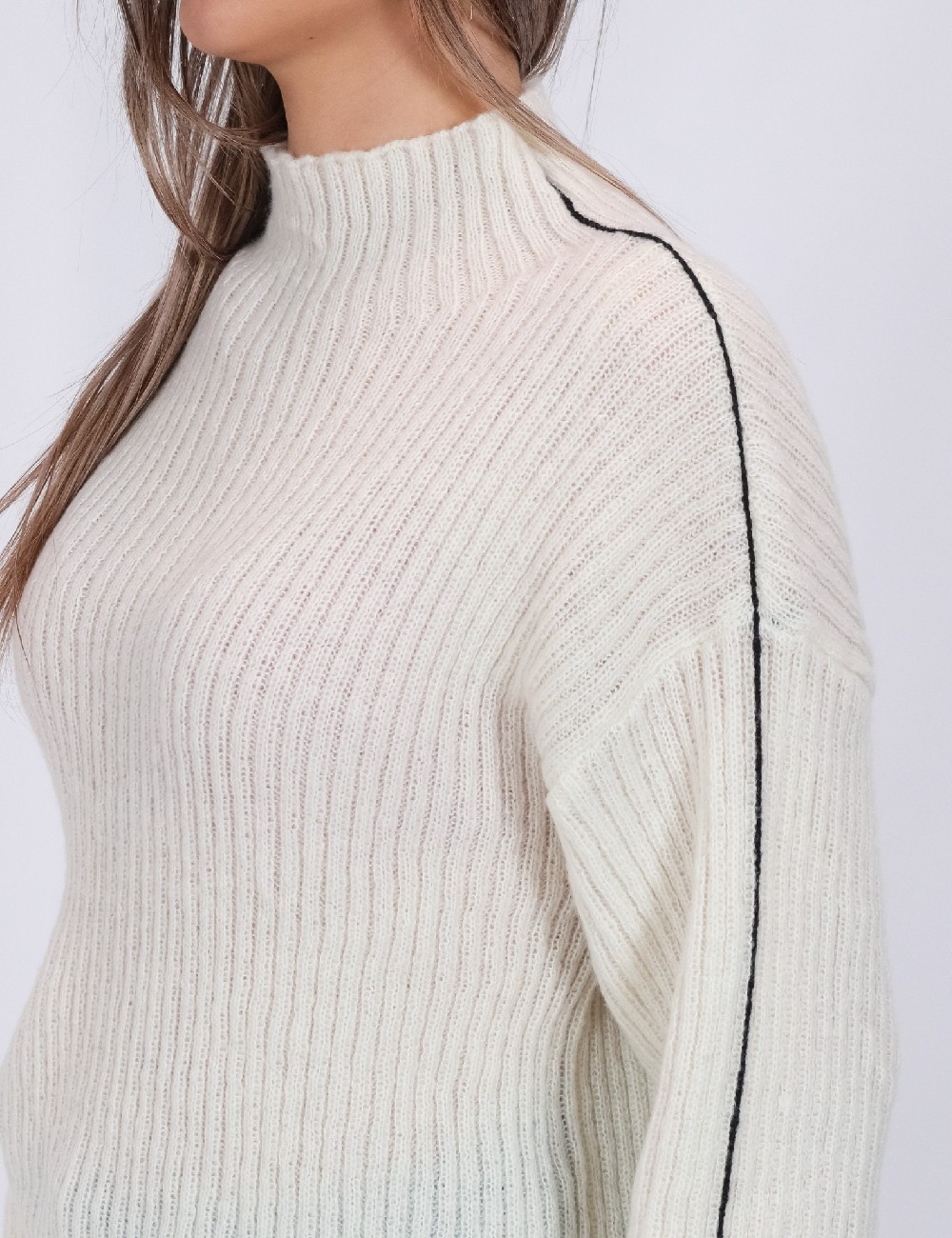Pulover Pieces, ecru - 1 | YEO