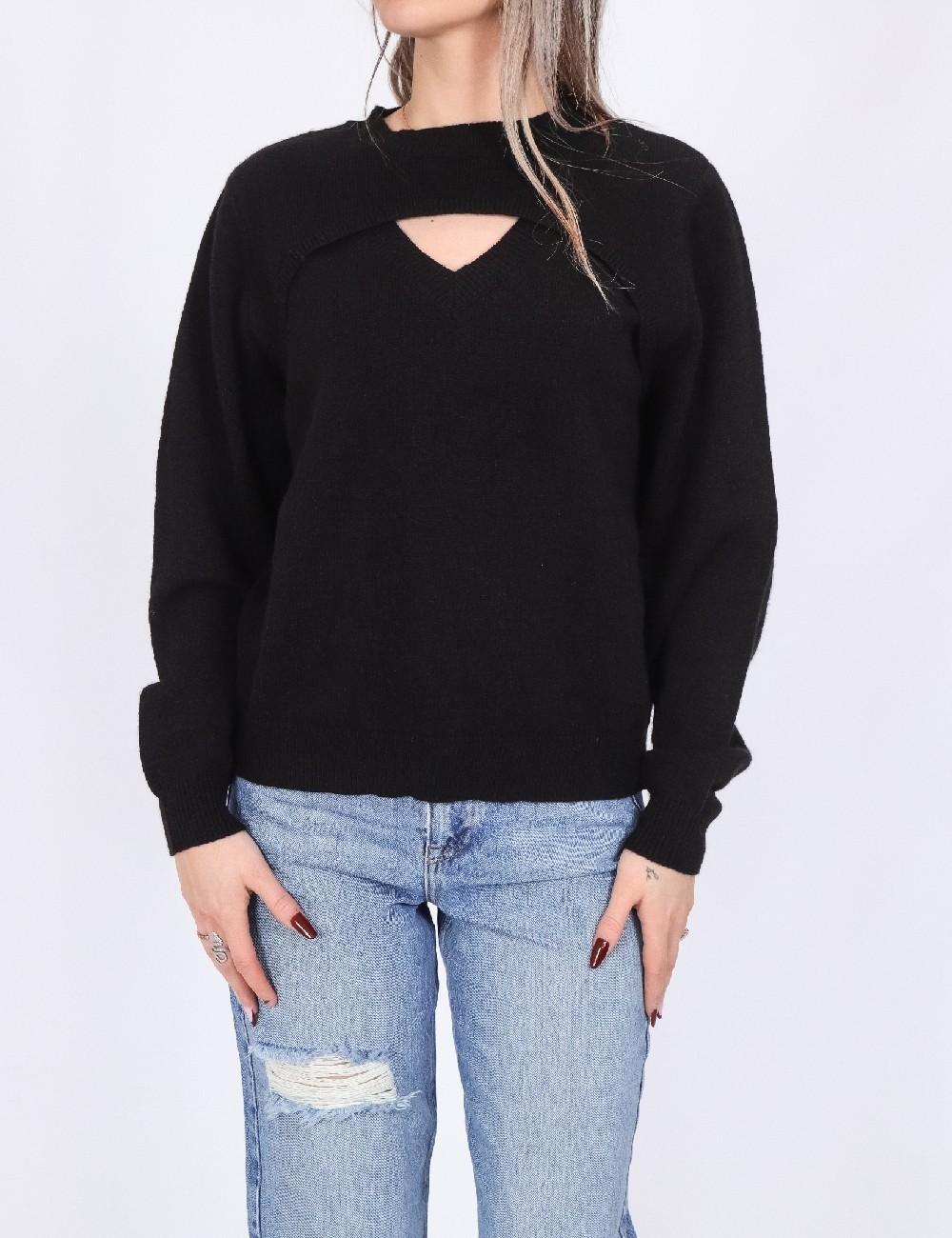 Bluza Pieces, negru - 1 | YEO