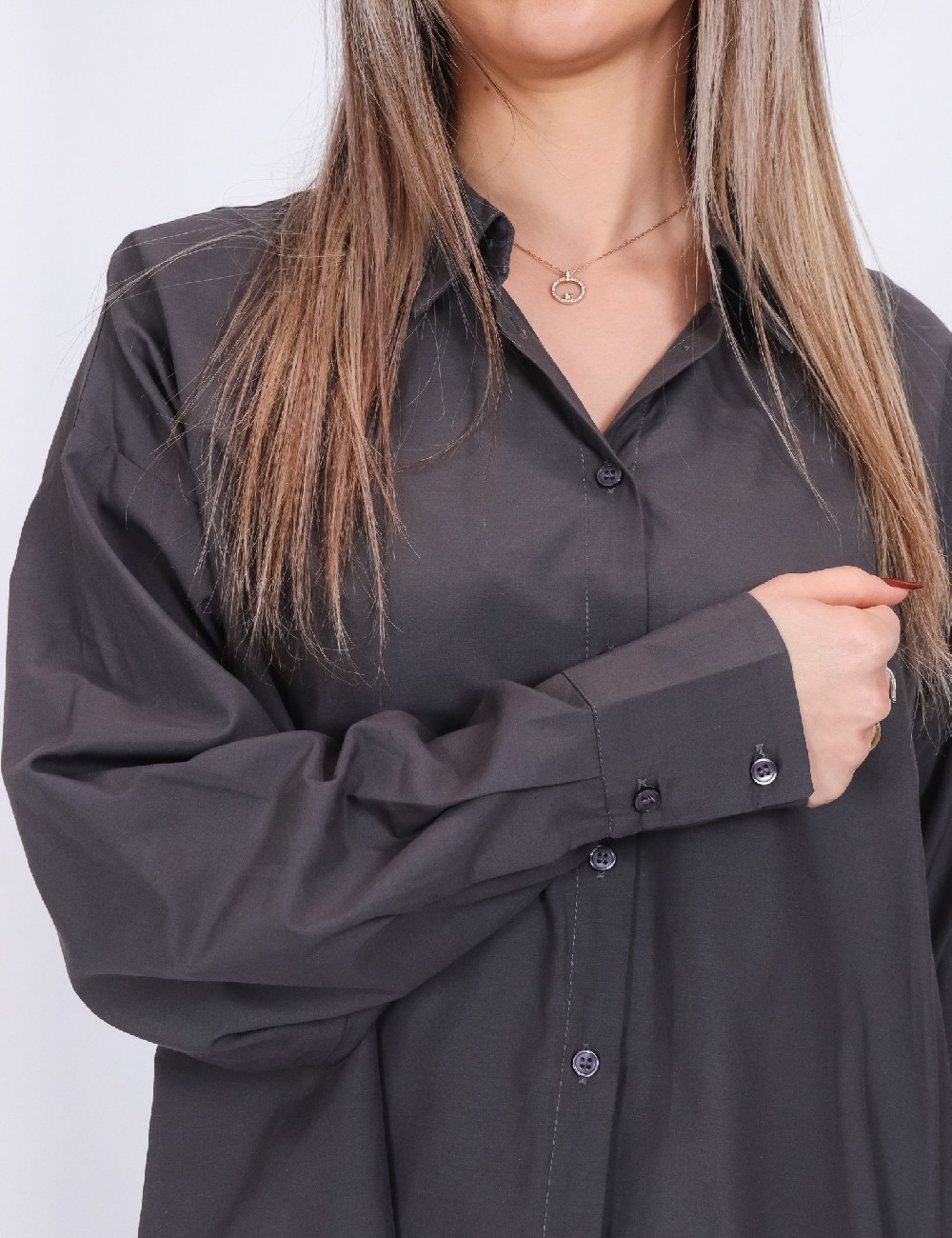 Camasa Oversize Vero Moda, gri inchis - 1 | YEO