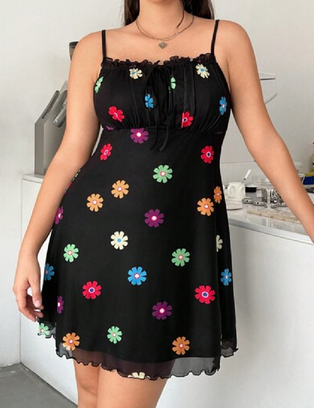 Rochie scurta SHEIN CURVE, negru