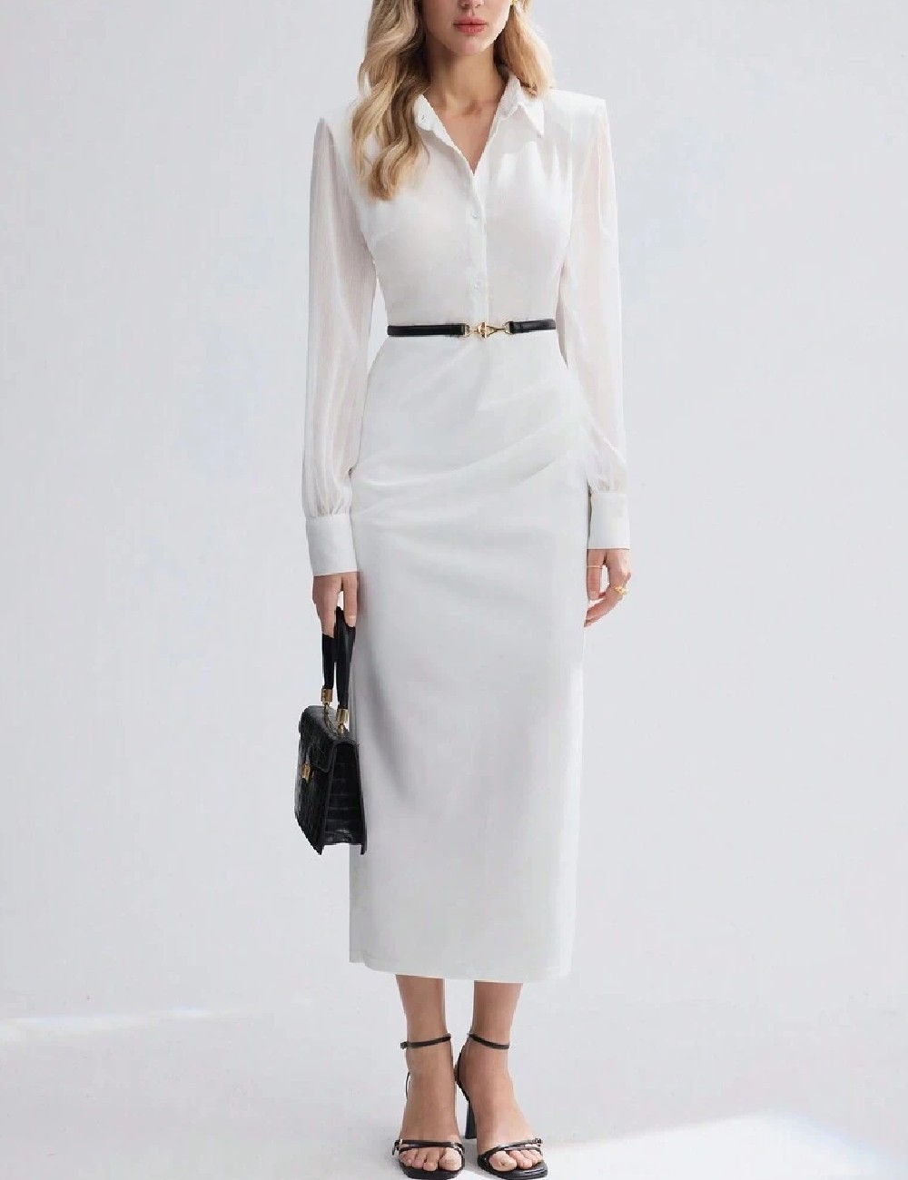Rochie medie SHEIN, alb - 1 | YEO