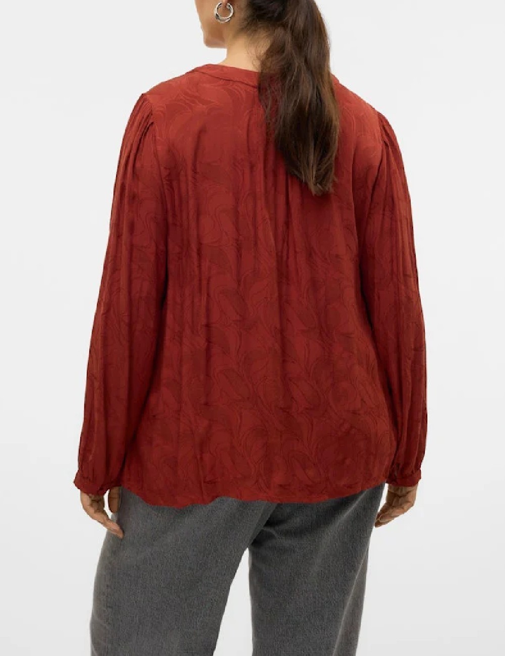 Camasa Vero Moda Curve, caramiziu - 1 | YEO