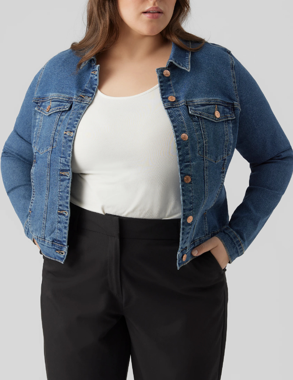 Jacheta Vero Moda Curve, albastru