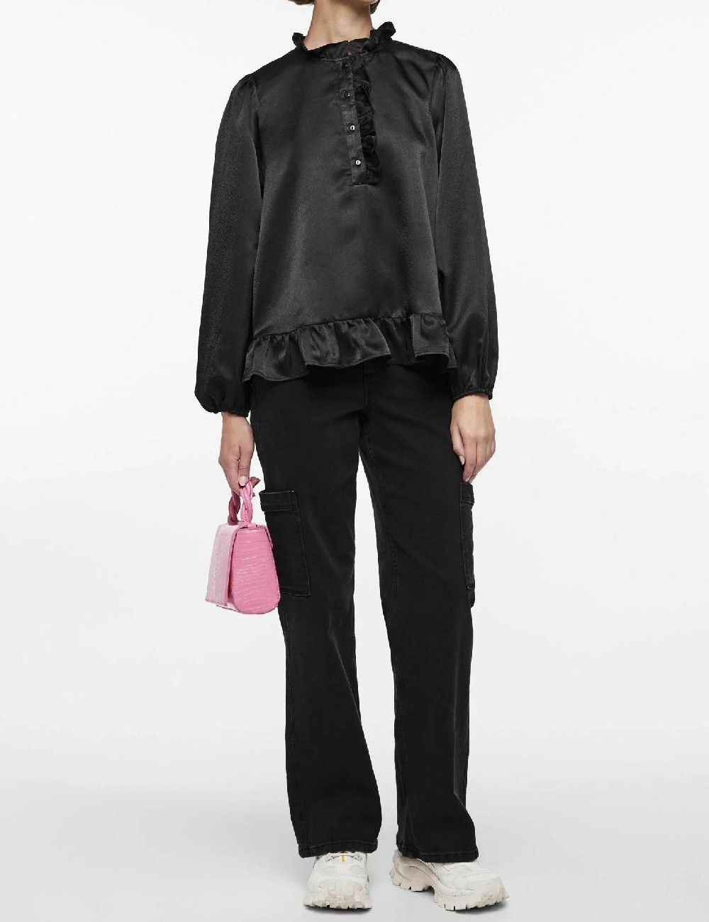 Bluza Pieces, negru - 1 | YEO