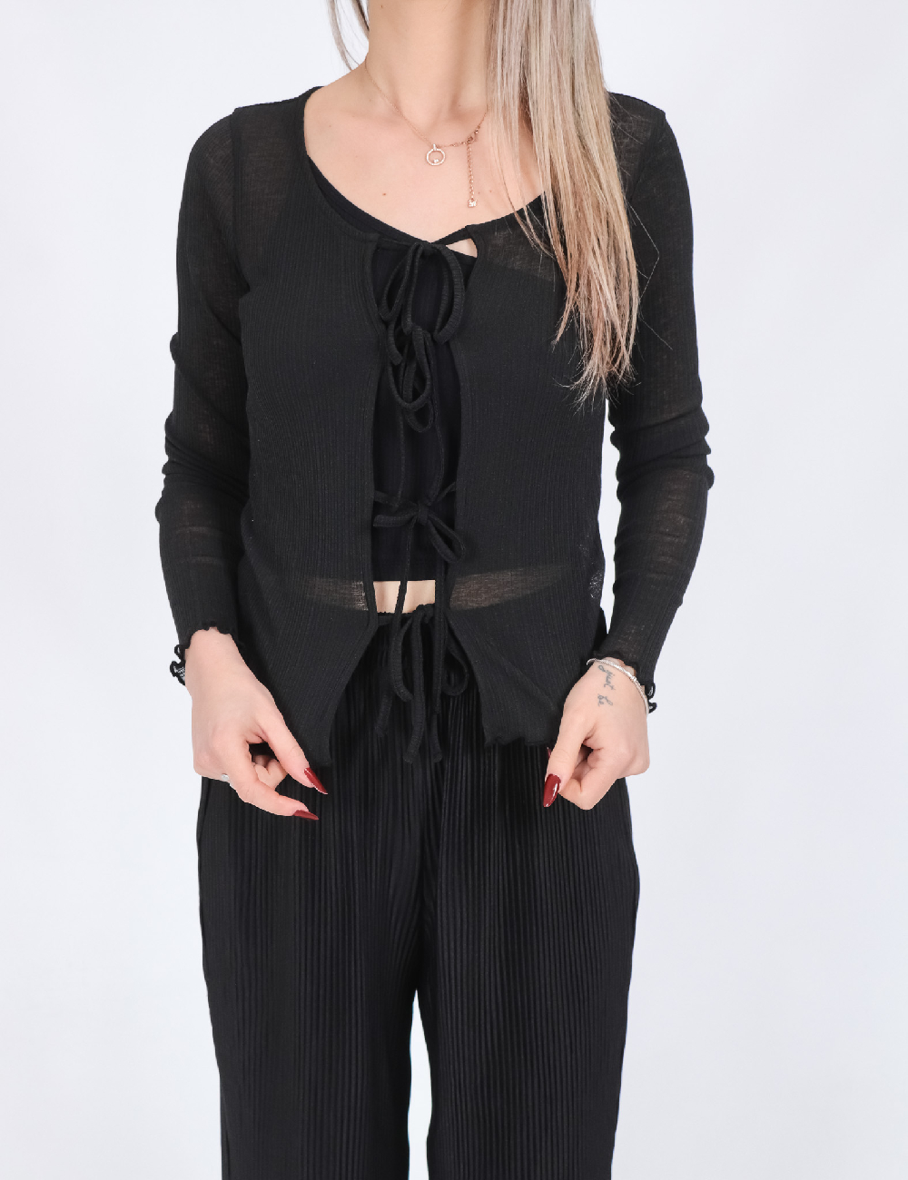 Cardigan Pieces, negru