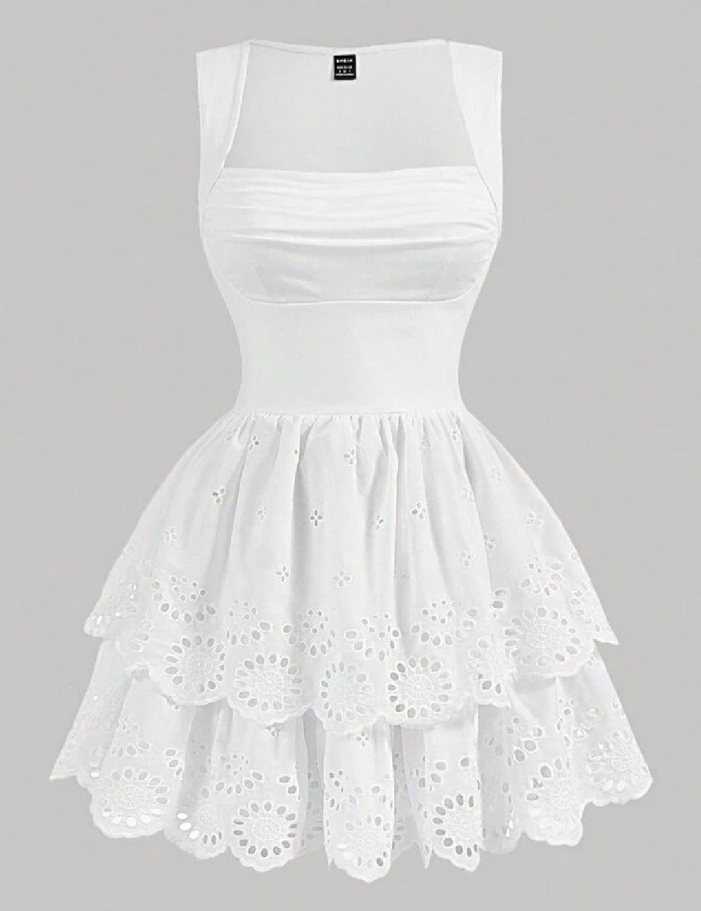 Rochie scurta SHEIN CURVE, alb