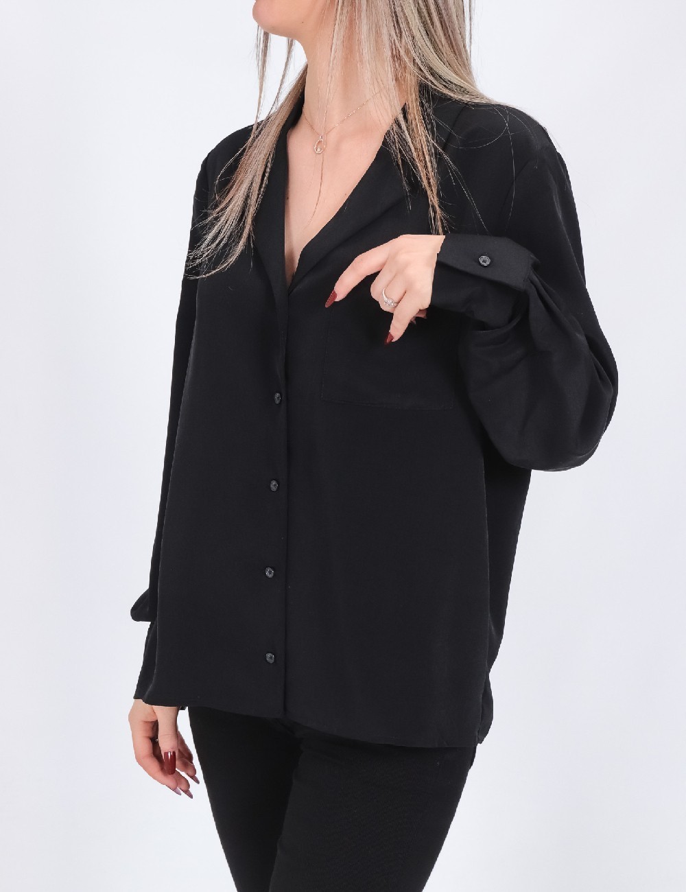 Camasa Oversize Pieces, negru - 1 | YEO
