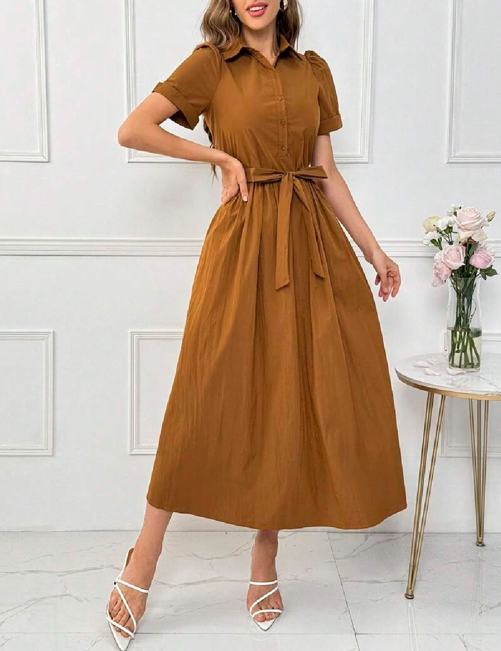 Rochie lunga SHEIN, maro