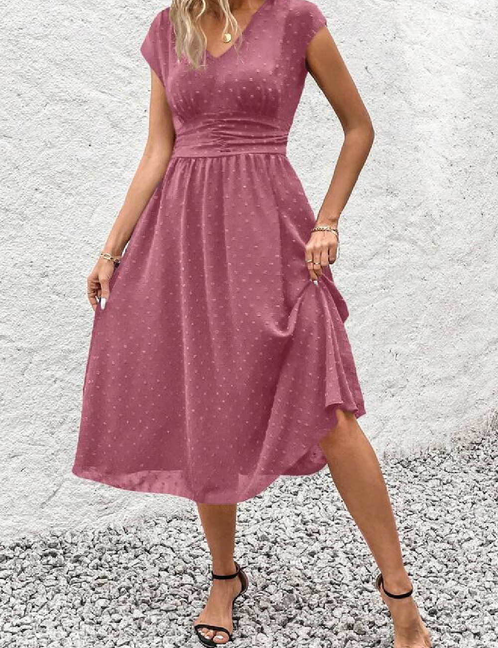 Rochie medie SHEIN, roz