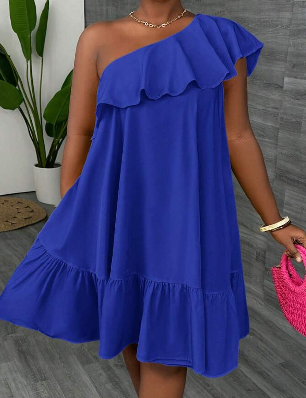 Rochie scurta SHEIN CURVE, albastru