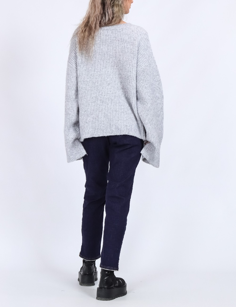 Pulover Pieces, gri - 1 | YEO
