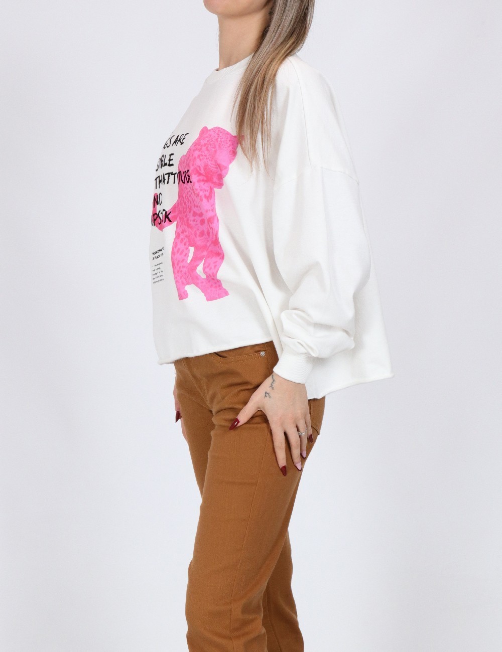 Bluza Oversize Only, alb - 1 | YEO