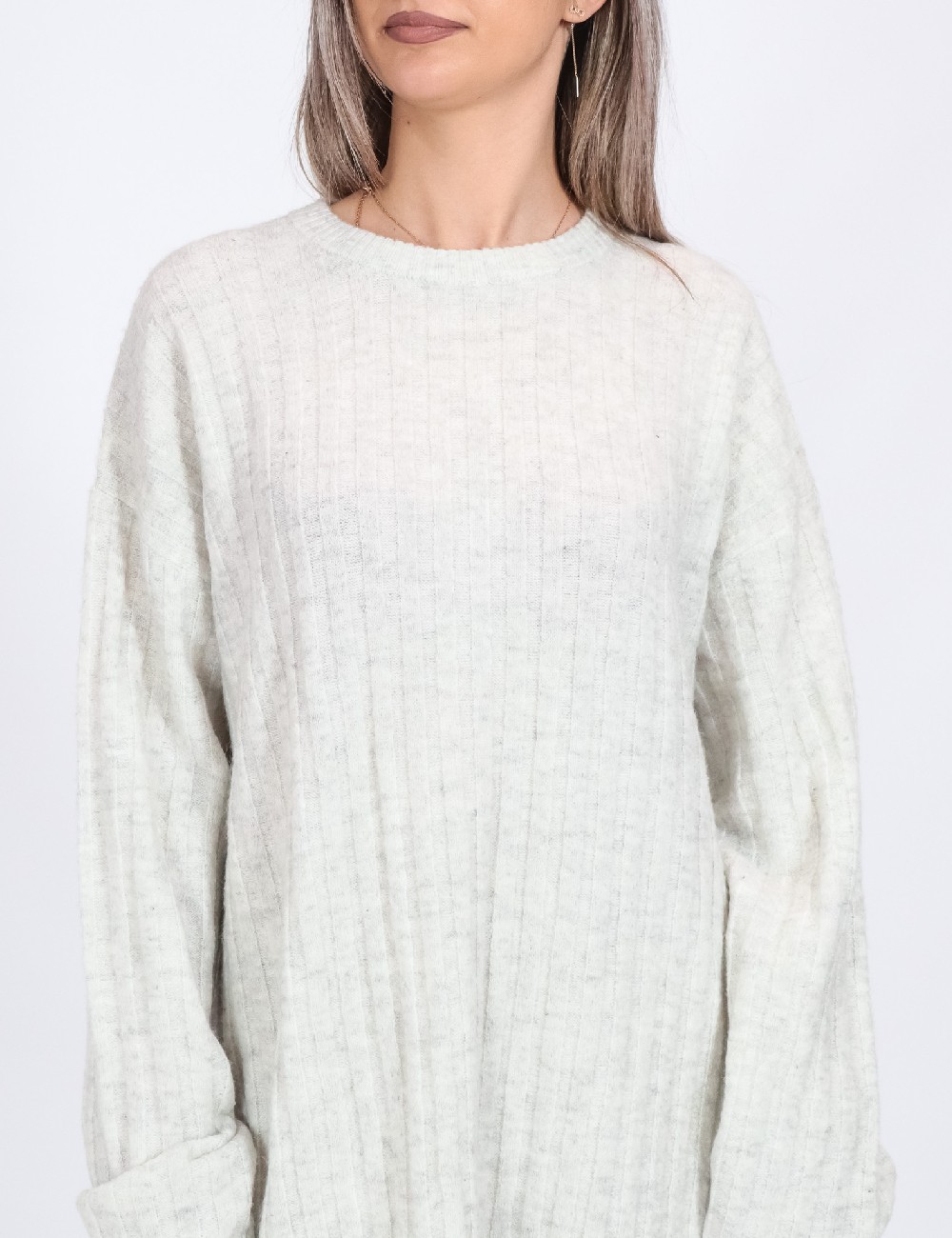 Rochie medie Pieces, gri - 1 | YEO