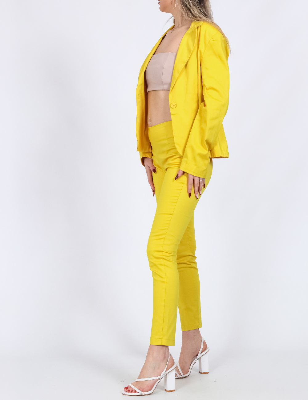 Pantaloni Motivi, galben - 1 | YEO