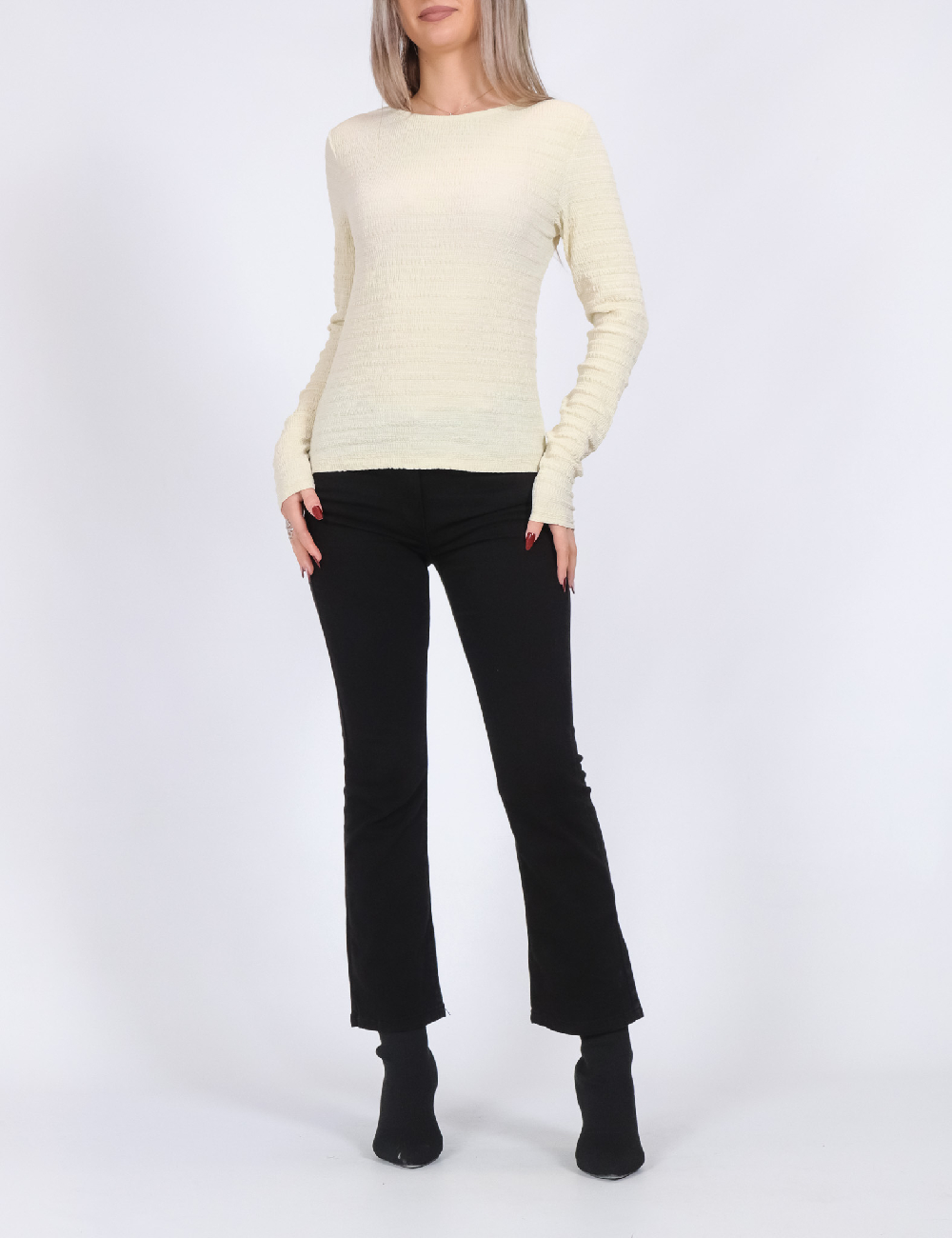Bluza Pieces, crem