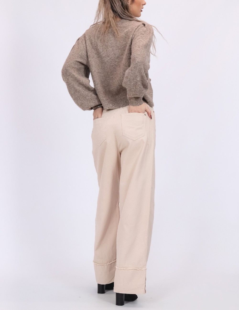 Blugi Motivi, crem - 1 | YEO