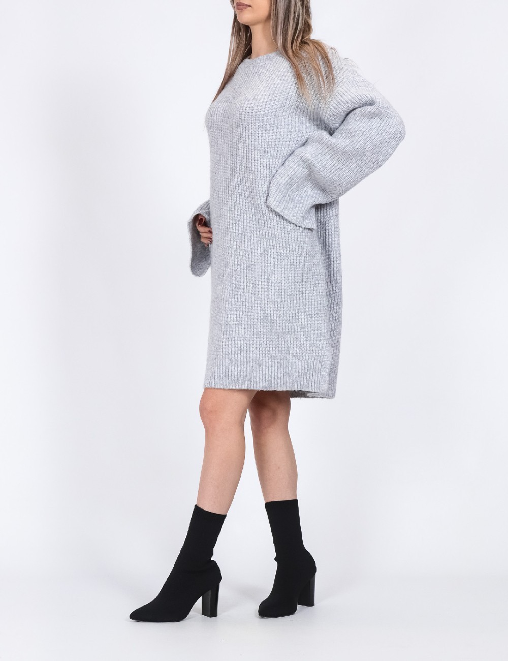 Rochie scurta Pieces, gri - 1 | YEO