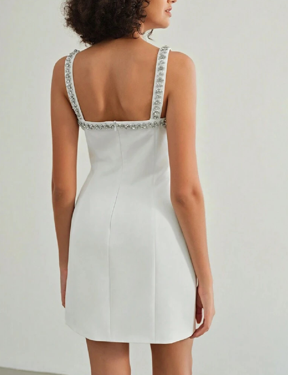 Rochie scurta MOTF, alb - 1 | YEO