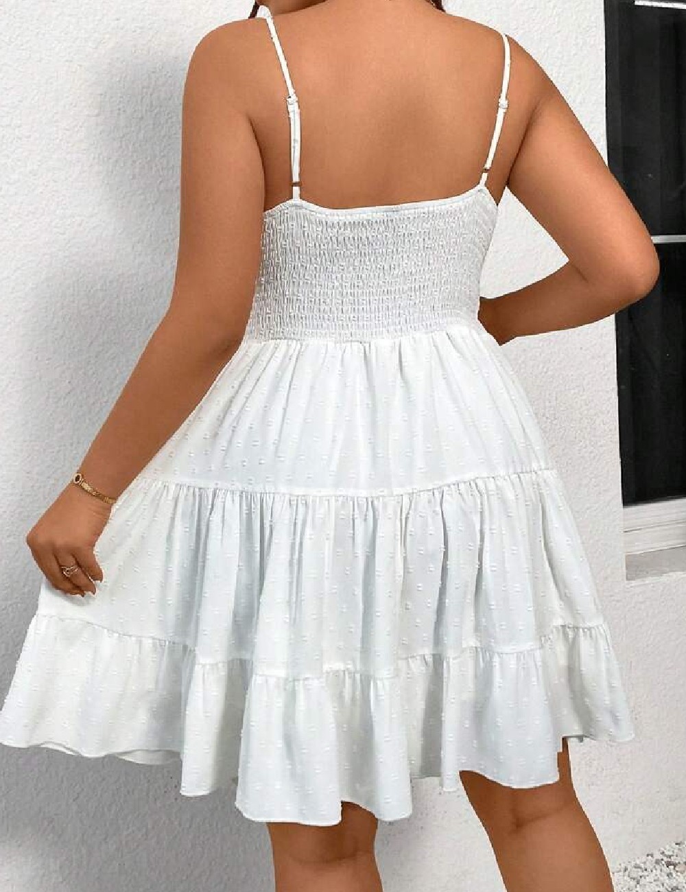 Rochie scurta SHEIN CURVE, alb - 1 | YEO