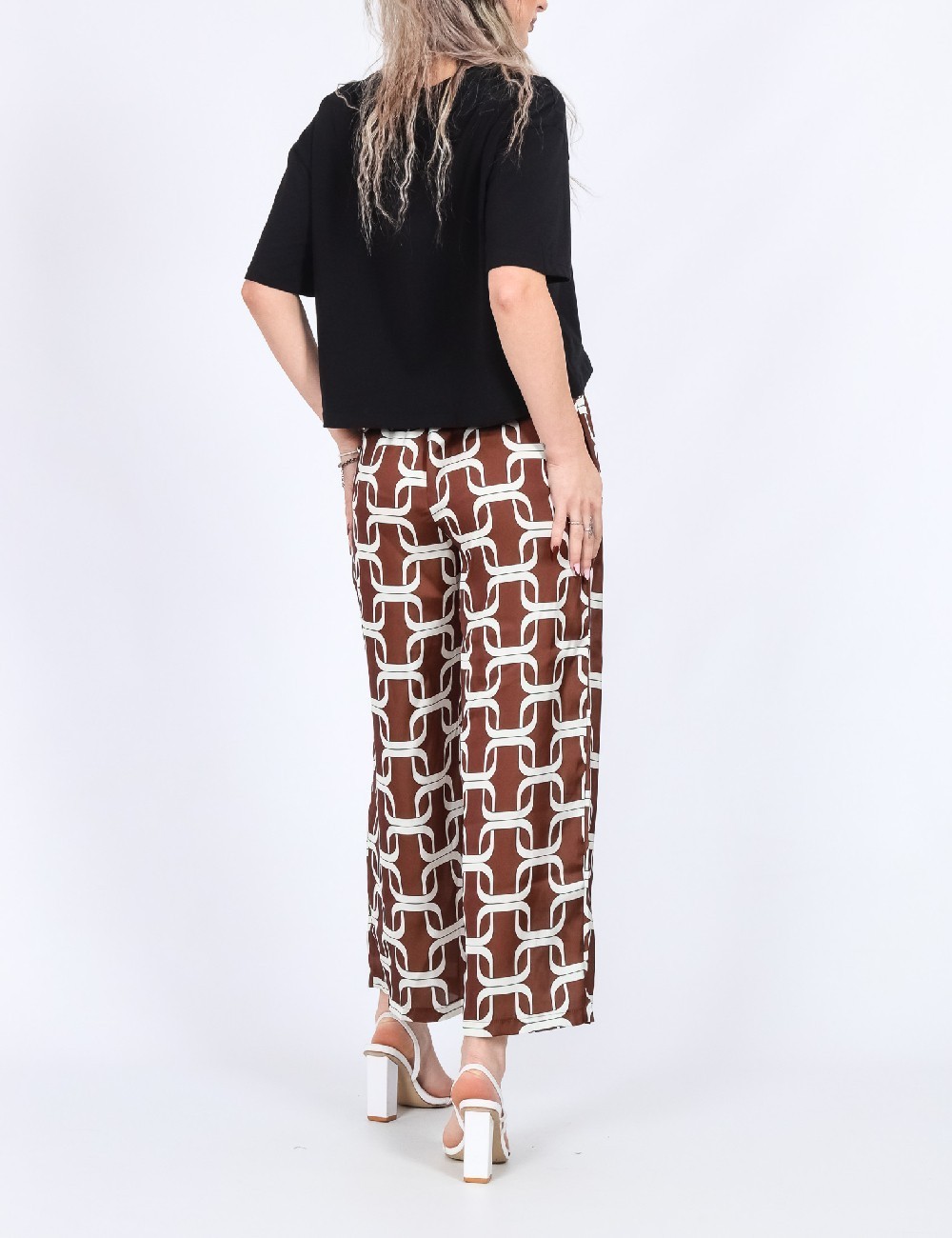 Pantaloni Motivi, maro - 1 | YEO