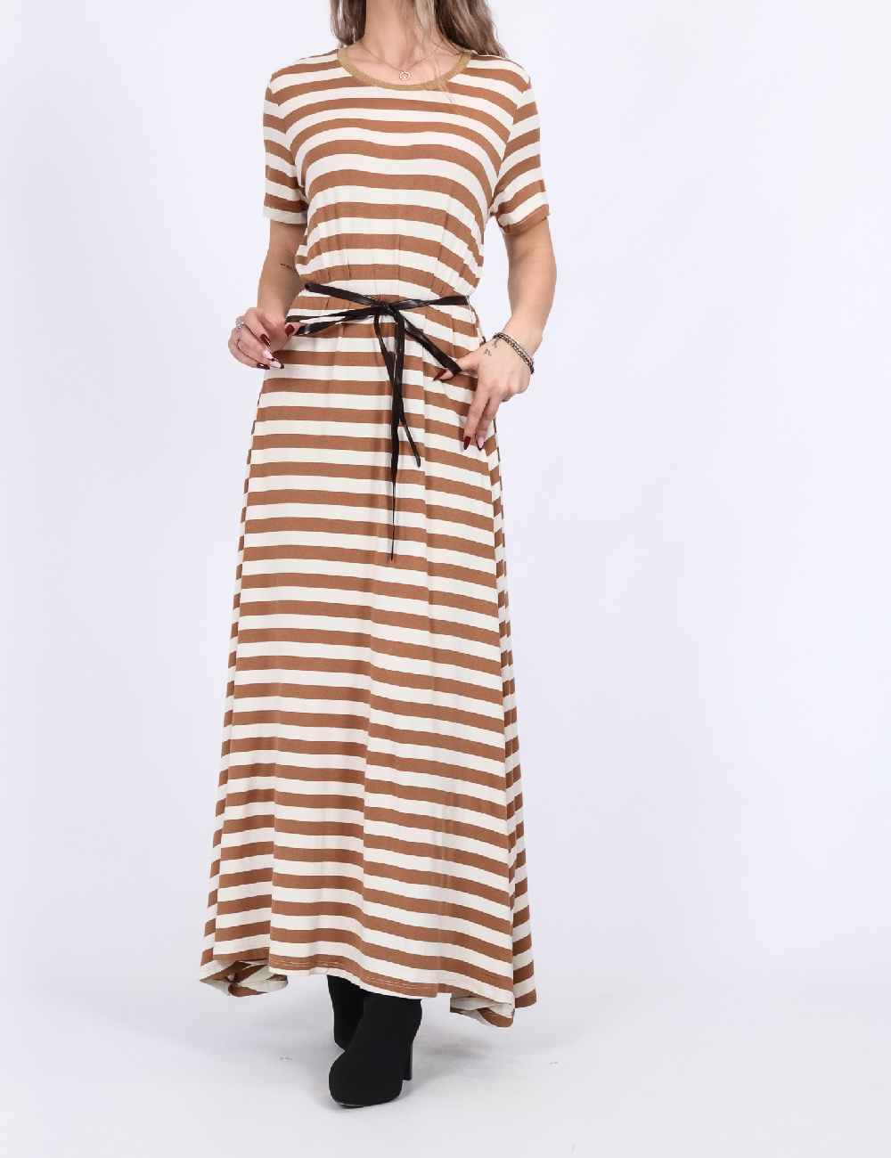 Rochie lunga Motivi, maro