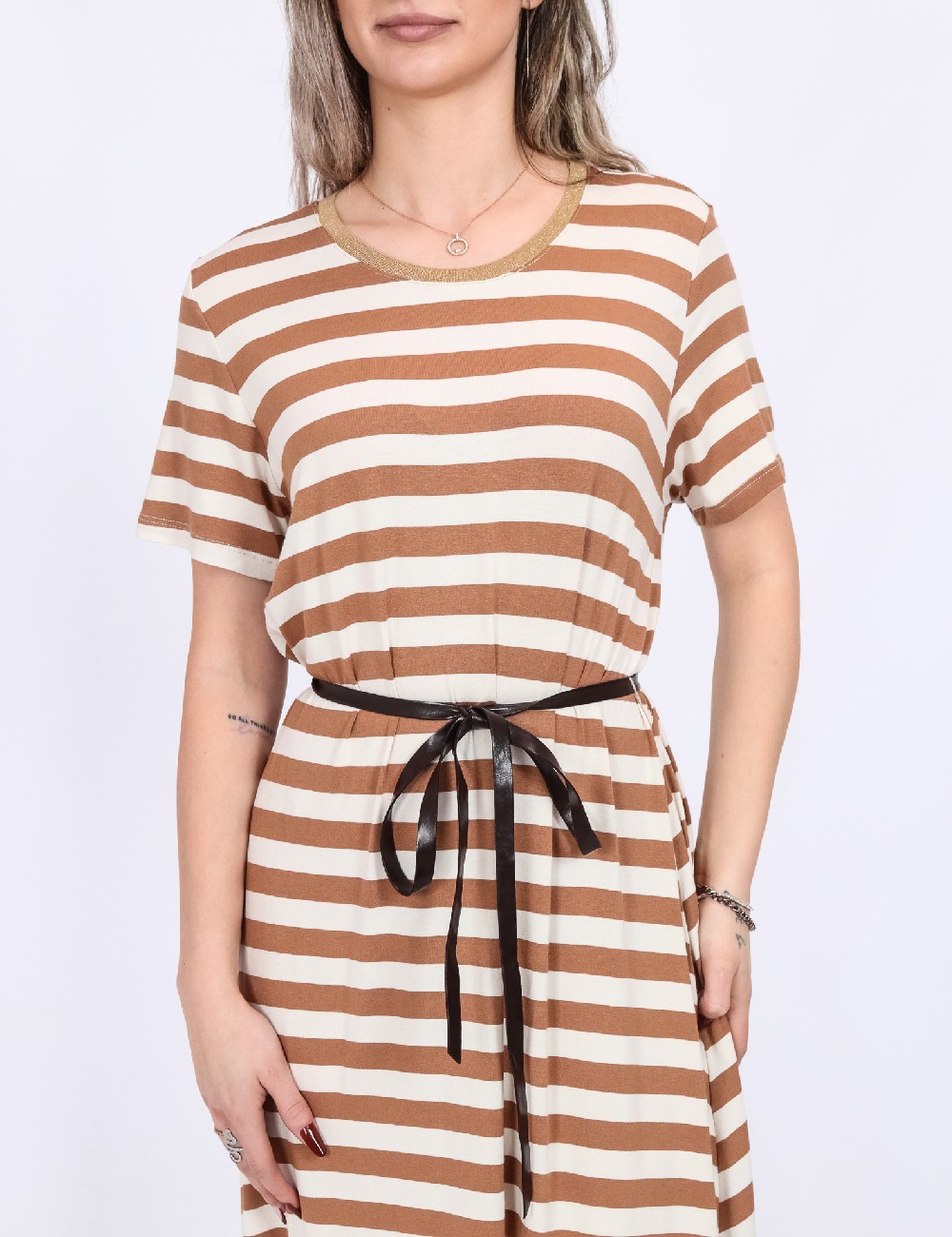 Rochie lunga Motivi, maro - 1 | YEO
