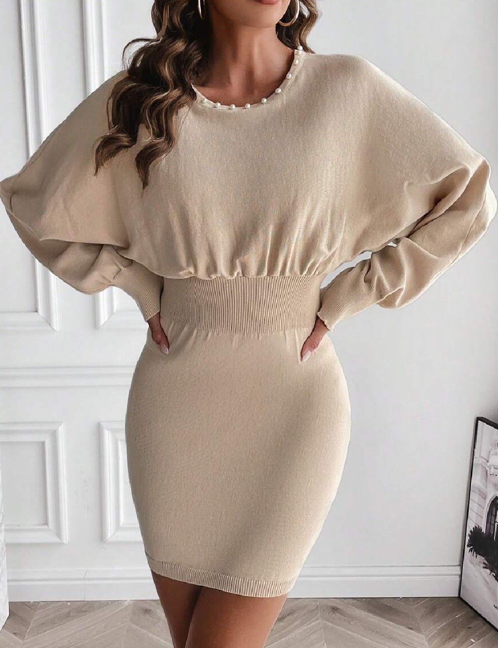 Rochie scurta SHEIN, crem - 1 | YEO
