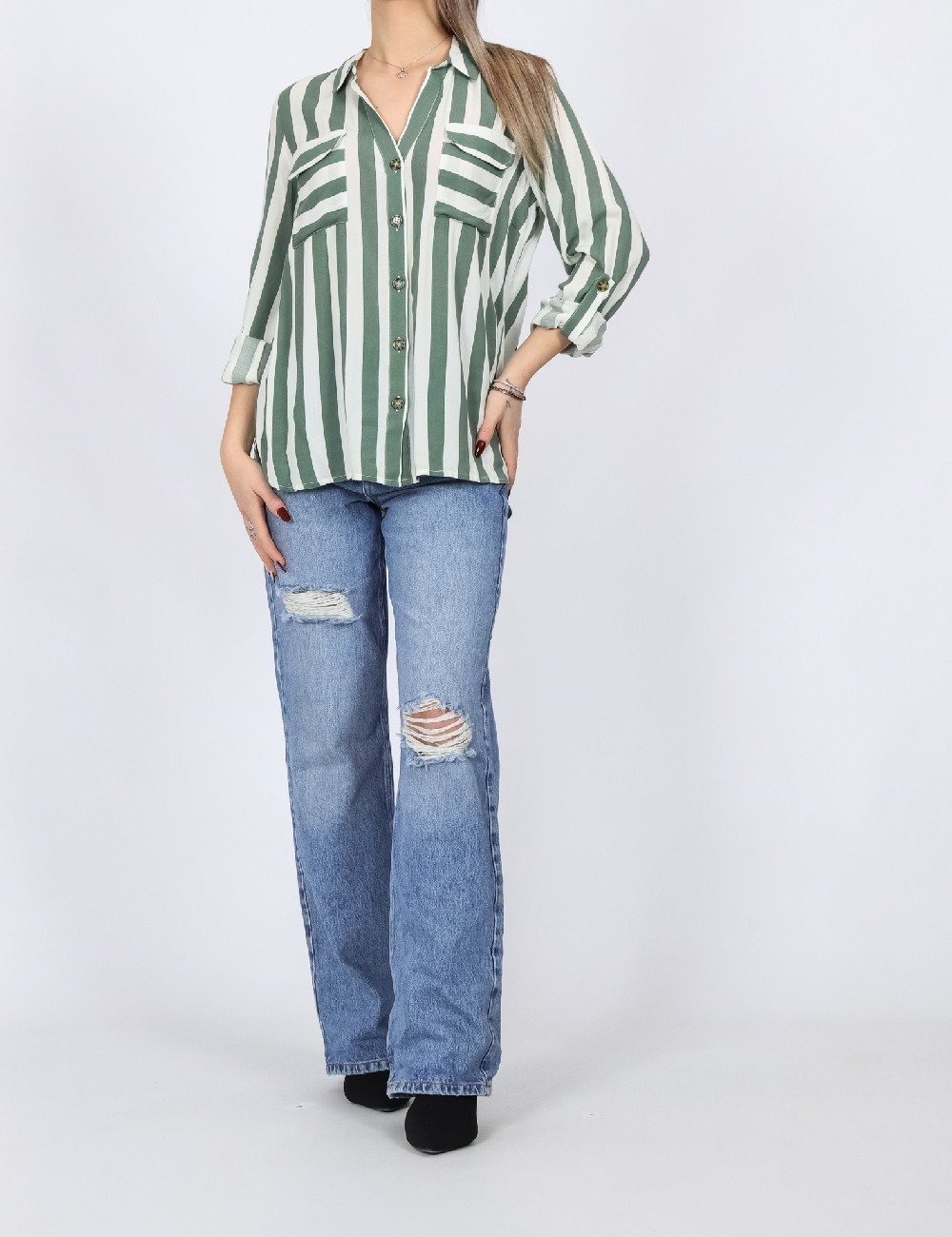 Camasa Vero Moda, verde - 1 | YEO
