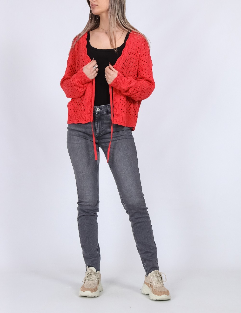 Cardigan Vero Moda, rosu - 1 | YEO