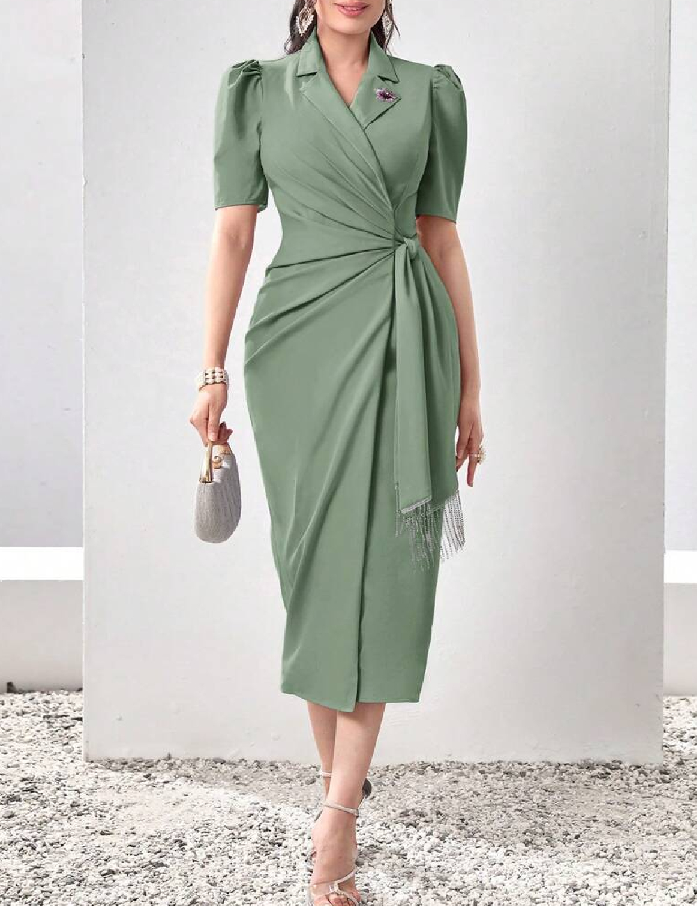 Rochie medie SHEIN, verde