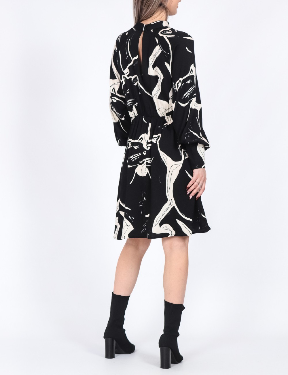 Rochie scurta Only, alb/negru - 1 | YEO