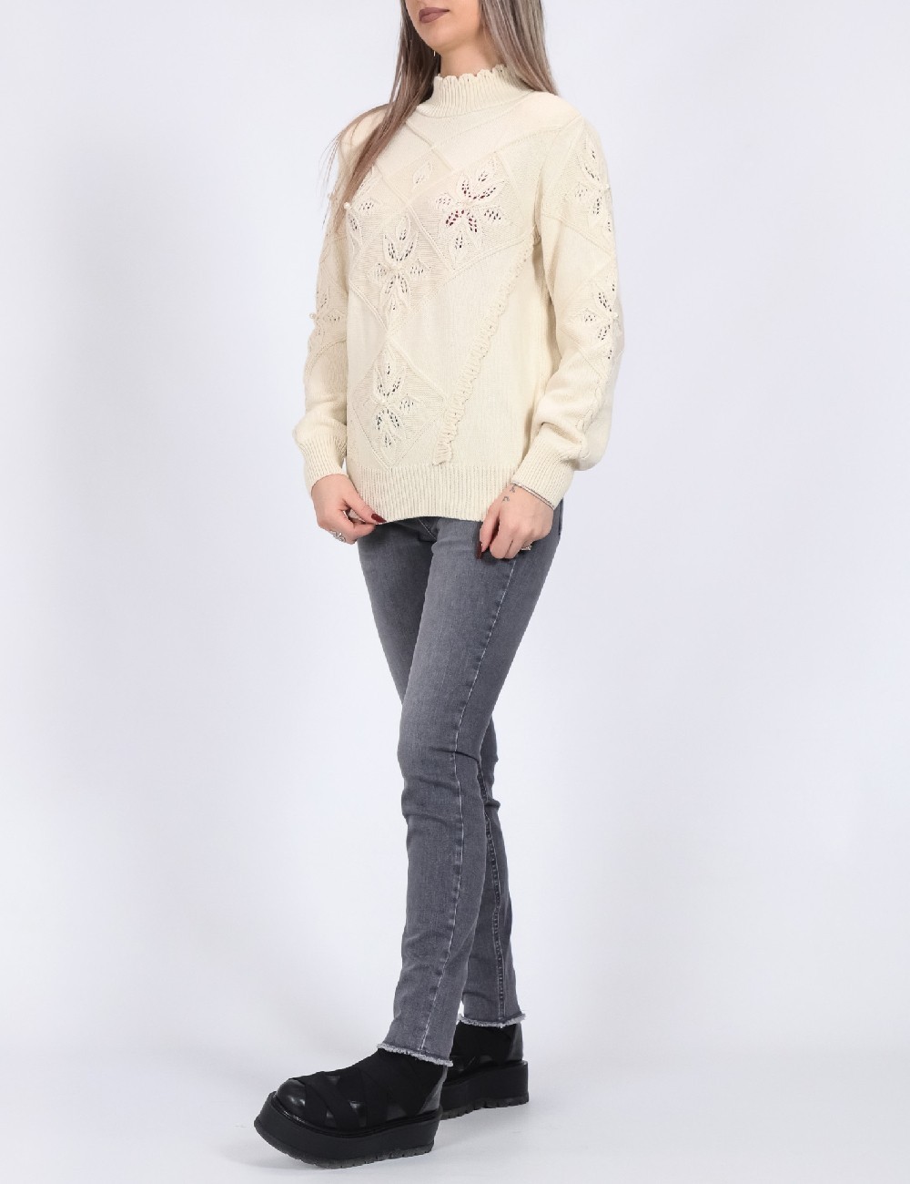 Pulover Only, crem - 1 | YEO