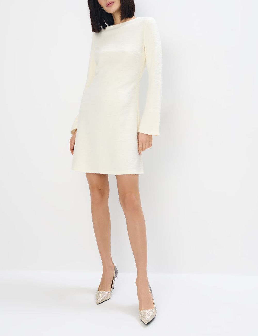 Rochie scurta Mohito, ecru - 1 | YEO
