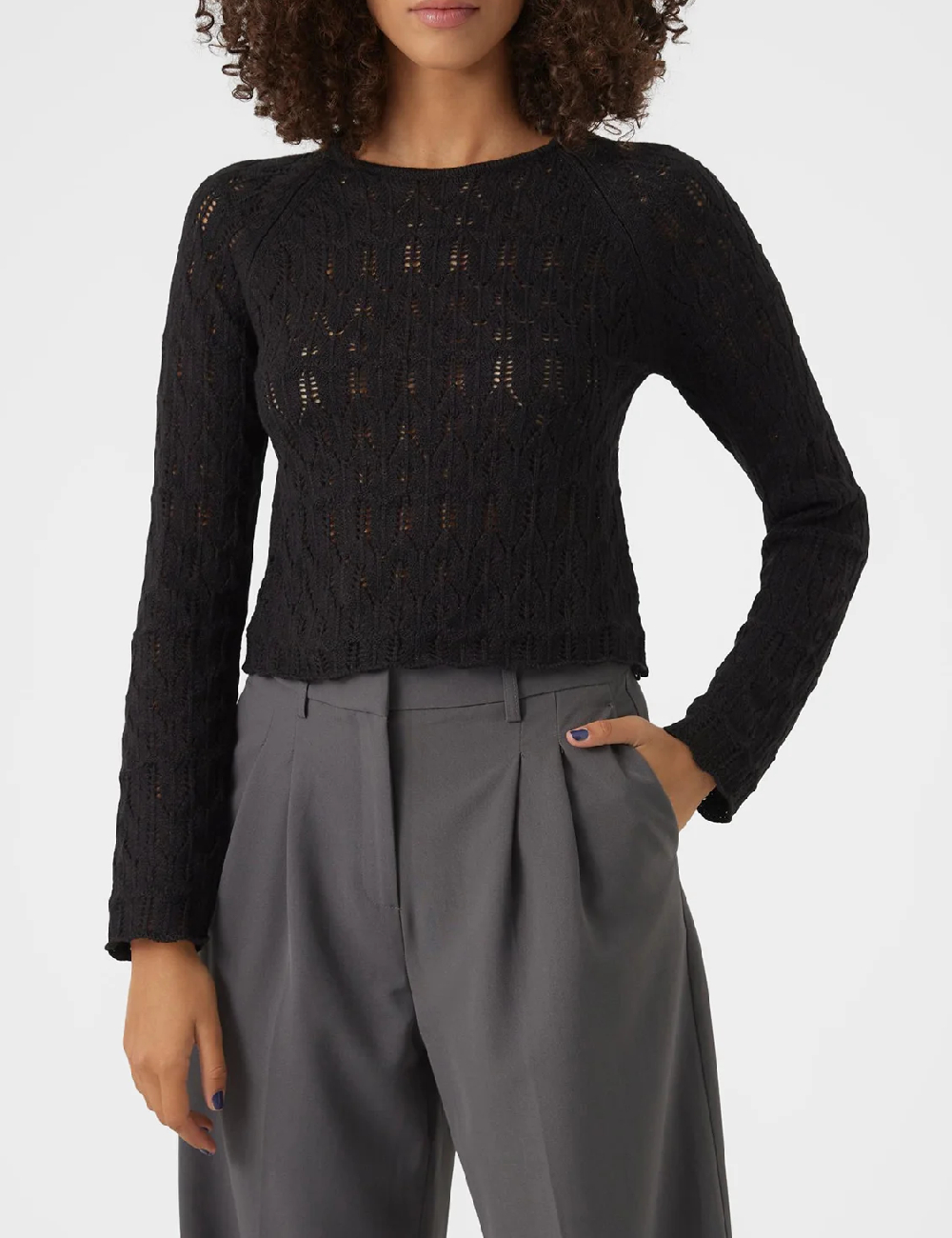 Top Vero Moda, negru